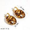 Women's Resin Jewelry Set With Geometric Bracelet Ring And Amber Colored Earrings Electroplated Ins Style Accessories