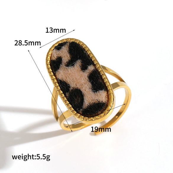 Women's Resin Jewelry Set With Geometric Bracelet Ring And Amber Colored Earrings Electroplated Ins Style Accessories
