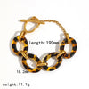 Women's Resin Jewelry Set With Geometric Bracelet Ring And Amber Colored Earrings Electroplated Ins Style Accessories