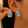 Women's Resin Oil Drop Earrings With Electroplating Simple Design