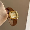 Women's Retro Alloy Case Stainless Steel Buckle Square Watch