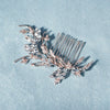Women's Retro Alloy Flower And Vine Hair Comb With Electroplated Rhinestone Inlay Bridal Updo Hair Accessory