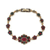Women's Retro Alloy Flower Pendant Bracelet With Electroplated Finish Vintage Style Fashion Jewelry Accessory