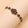 Women's Retro Alloy Flower Pendant Bracelet With Electroplated Finish Vintage Style Fashion Jewelry Accessory