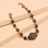 Women's Retro Alloy Flower Pendant Bracelet With Electroplated Finish Vintage Style Fashion Jewelry Accessory