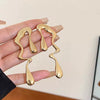 Women's Retro Alloy Geometric Drop Earrings With Irregular Ushaped Design And Electroplated Finish