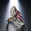 Women's Retro Alloy Ring With Artificial Gemstone Inlay Drop Shape Electroplated Fashion Jewelry