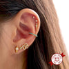Women's Retro Animal Snake Earrings With Silver Needle Copper Electroplated Full Rhinestone Inlay Exaggerated Statement Design