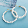 Women's Retro Artificial Pearl Earrings With Simple Letter Pattern And Creative Pendant Design
