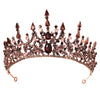Women's Retro Baroque Alloy Crown Headpiece With Diamond Detailing For Weddings And Formal Parties