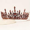 Women's Retro Baroque Alloy Crown Headpiece With Diamond Detailing For Weddings And Formal Parties