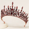 Women's Retro Baroque Alloy Crown Headpiece With Diamond Detailing For Weddings And Formal Parties