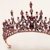 Women's Retro Baroque Alloy Crown Headpiece With Diamond Detailing For Weddings And Formal Parties