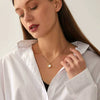 Women's Retro Baroque Pearl Beaded Chain Necklace In Titanium Steel With Gold Color Finish Geometric Fashion Jewelry