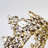 Women's Retro Baroque Round Alloy Crown With Leaf Pattern Electroplated Palace Style Bridal Headwear
