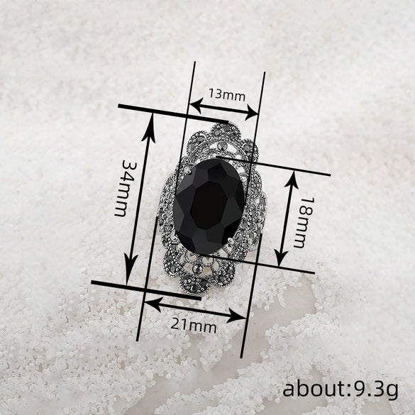 Women's Retro Baroque Style Alloy Ring With Floral And Geometric Pattern And Electroplating