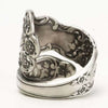 Women's Retro Blooming Floral Geometric Open Ring Electroplated Alloy Adjustable Wedding Jewelry