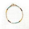 Women's Retro Bohemian Handwoven Glass Glaze Beaded Bracelet With Geometric Pattern