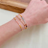 Women's Retro Bohemian Handwoven Glass Glaze Beaded Bracelet With Geometric Pattern