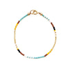 Women's Retro Bohemian Handwoven Glass Glaze Beaded Bracelet With Geometric Pattern