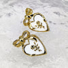 Women's Retro Bow Dropglaze Earrings With Goldplated Copper Design And Sterling Silver Ear Needles