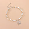 Women's Retro Bow Pendant Necklace Electroplated Zinc Alloy Fashion Jewelry With Regular Chain