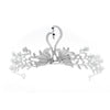 Women's Retro Bridal Crown Headpiece With Pearl And Rhinestone Alloy Swan Design Wedding Hair Accessory