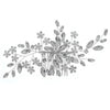 Women's Retro Bridal Wedding Hair Comb With Handmade Flower Design And Marquise Rhinestone Embellishments