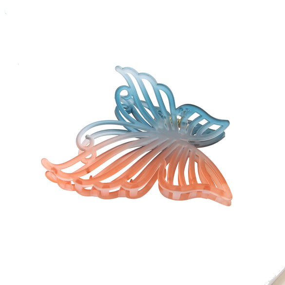 Women's Retro Butterfly Hair Shark Clip With Frosted Gradient Color And Baking Paint Design