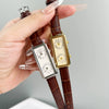 Women's Retro Casual Alloy Case Belt Strap Square Quartz Belt Watch