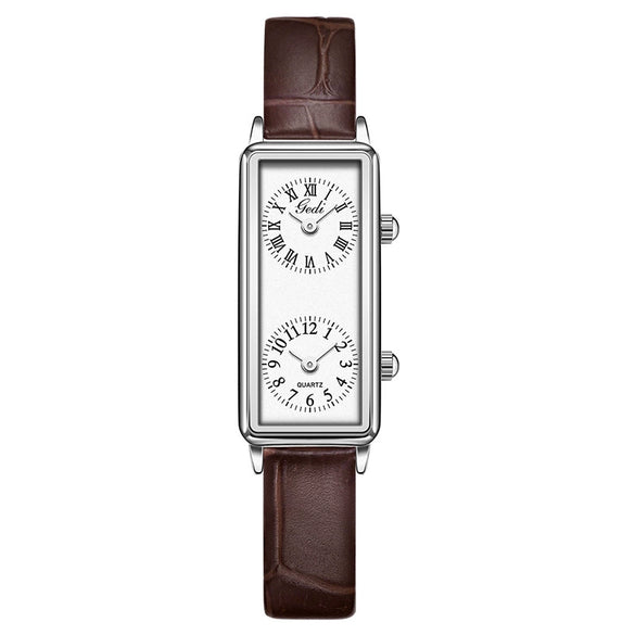 Women's Retro Casual Alloy Case Belt Strap Square Quartz Belt Watch