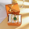 Women's Retro Casual Button Ring Watch With Alloy Strap And Buckle Zinc Alloy Case Round Dial