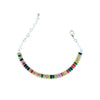 Women’s Retro Colorful Square Geometric Zircon Necklace With Copper Box Chain Electroplated Fashion Jewelry