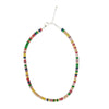 Women’s Retro Colorful Square Geometric Zircon Necklace With Copper Box Chain Electroplated Fashion Jewelry