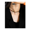 Women’s Retro Colorful Square Geometric Zircon Necklace With Copper Box Chain Electroplated Fashion Jewelry