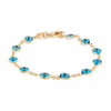Women's Retro Devil Eye Geometric Copper Bracelet With Electroplated Finish Fashion Wrist Chain