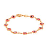 Women's Retro Devil Eye Geometric Copper Bracelet With Electroplated Finish Fashion Wrist Chain