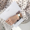 Women's Retro Digital Quartz Watch With Imitation Leather Strap And Alloy Case In Round Dial Shape