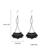 Women's Retro Drop Oil Fanshaped Copper Alloy Stud Earrings