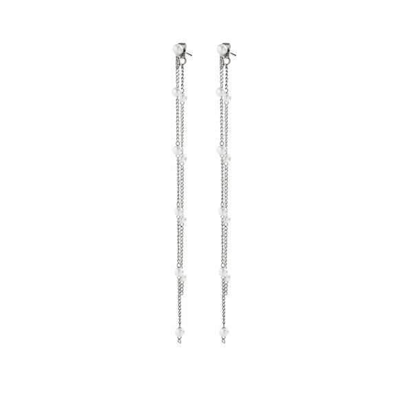 Women's Retro Elegant Metal Tassel Earrings With Geometric Pattern And Electroplating Treatment