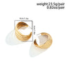 Women's Retro Elegant Metal Tassel Earrings With Geometric Pattern And Electroplating Treatment