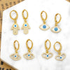 Women's Retro Evil Eye Geometric Copper Earrings