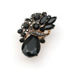 Women's Retro Exaggerated Geometric Flower Open Ring Alloy Diamond Set Fashion Statement Ring