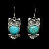 Women's Retro Exaggerated Owl Necklace And Earrings Set Ancient Silver Color Electroplated Alloy Animal Jewelry
