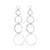 Women's Retro Exaggerated Round Hollow Semicircle Tassel Metal Geometric Electroplated Earrings