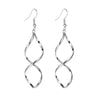 Women's Retro Exaggerated Round Hollow Semicircle Tassel Metal Geometric Electroplated Earrings