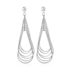Women's Retro Exaggerated Round Hollow Semicircle Tassel Metal Geometric Electroplated Earrings