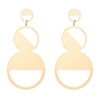 Women's Retro Exaggerated Round Hollow Semicircle Tassel Metal Geometric Electroplated Earrings