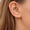 Women's Retro Exaggerated Snake Shaped Animal Ear Cuff Hoop Earrings With Silver Needle And Copper Electroplated Finish