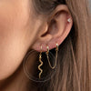 Women's Retro Exaggerated Snake Shaped Animal Ear Cuff Hoop Earrings With Silver Needle And Copper Electroplated Finish